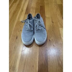 Vince Copley Platform Casual Sneaker Suede Grey Size 8 Minimalist Neutral Casual